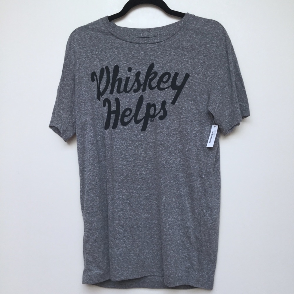 🛑 3/$15 Solid Threads Whiskey Helps T Shirt